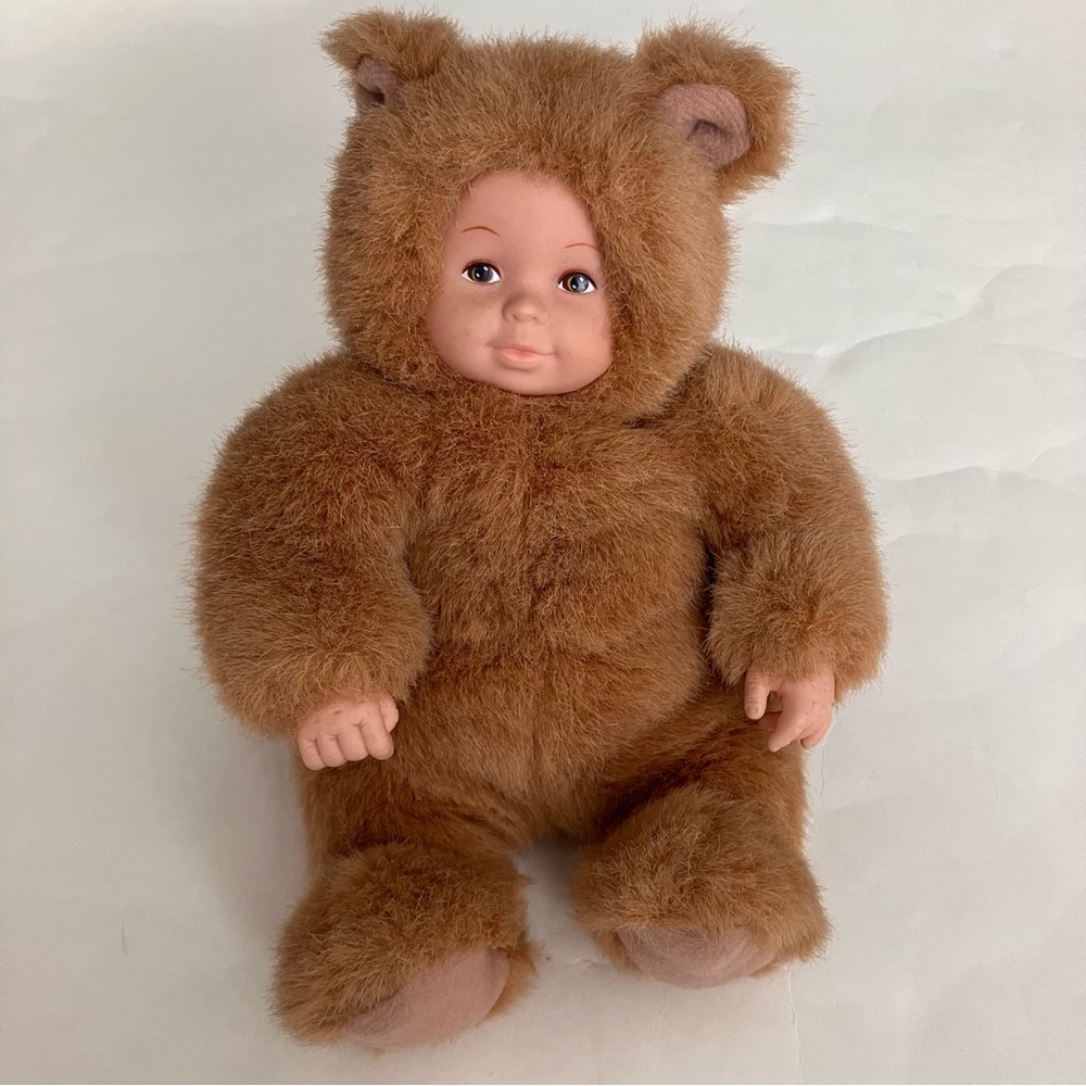 Anne Geddes Collectible Bear Baby Doll Plush Collection 9 Inch Brown 1997